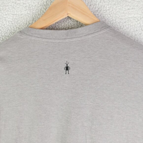 Smartwool T Shirt Mens Large Gray Short Sleeve Merino Wool Cotton Blend Graphic - Picture 4 of 9